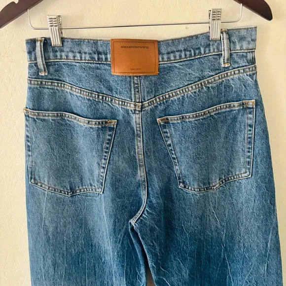 Alexander Wang ロゴ Blade Logo 刺繍 バルーン ジーンズ blade logo-embroidered balloon jeans in TUMBLED MEDIUM